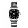 Large Digit Dial Watch with Elastic Band Waterproof Durable Glass Surface for Men Women