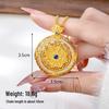 Ancient Gold Sand Eight-Treasure Compass Blessing Necklace - Chinese Retro Copper Alloy Jewelry