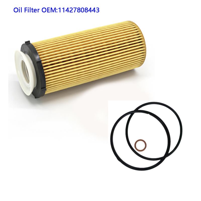 1PCS Car Oil Filter 11427808443 For BMW E70 E71 E90 E91 E92 F02 F07 F10 F11 325d 330d 530d 730d 740d X5 X6 30d N57 Engine