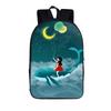 Trendy Youthful Colorful Galaxy Space Cat Dog Animal School Bags Notebook Backpacks 3D Printed Oxford Waterproof Travel Bags