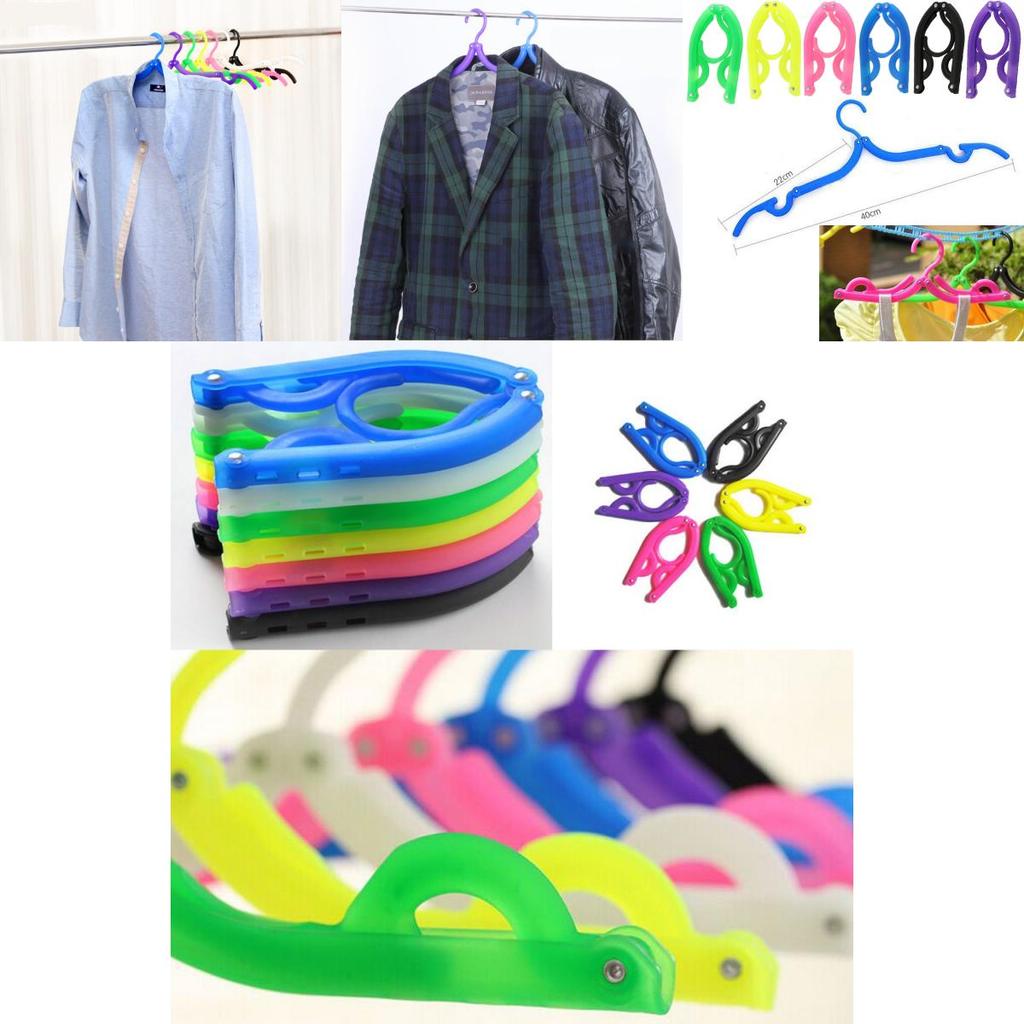 Colorful Travel Hanger Folding Design Lightweight Portable Clothes Hanger