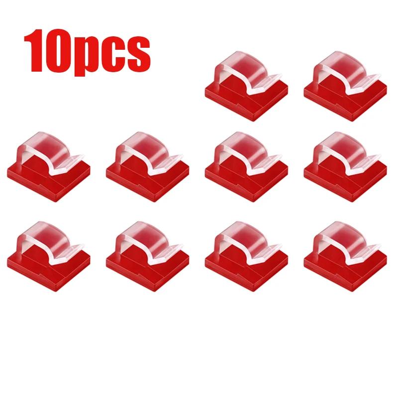 

10/20/50/100Pcs Self Adhesive Silicone Cable Clips Organizer For USB Charging Data Lines Wall Mounted Wire Holder Bobbin Winder