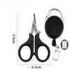 1pcs Titanium Coated Stainless Steel Fishing Scissor Plier - PE Braid Line Cutter for Carp Fishing Tools