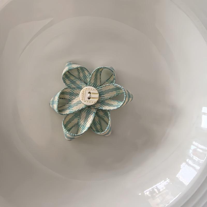 Korean Plaid Ribbon & Petal Button Accessories for Clothing, Shoes, Hats, Jewelry, Bags, DIY & Crafts