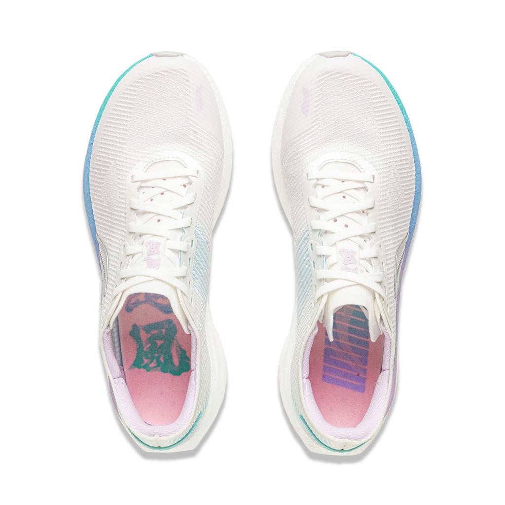 Li Ning Wind Chaser Professional Shock Absorption Breathable Support Low Top Casual Running Shoes Women sneaker White Green ARPV008-11