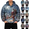 Men's Oversized Casual Down Jacket With Long Sleeves And Hood