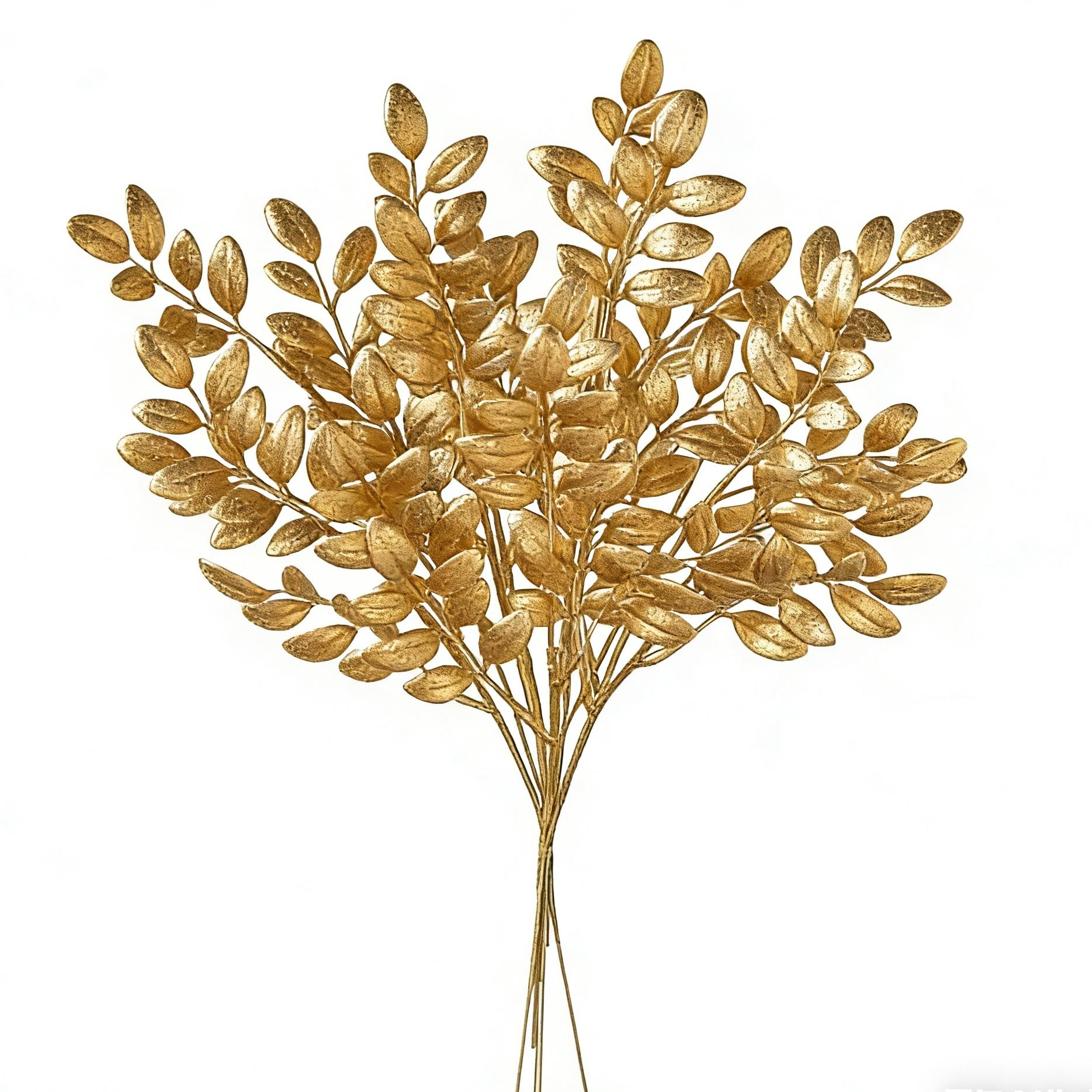 

10Pcs Artificial Plant Golden Leaves NewYear Valentine Home Room Decor Outdoor Wedding Garden Garland Wreath DIY Gifts Box Cheap 10 pcs золотой