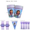 Gabby Dollhouse Theme Party Supplies For Adult Children Birthday With Balloon Decoration And Cups