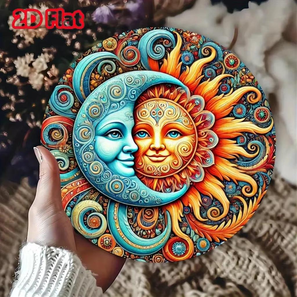 OrientalAura 1pc Yin Yang Bagua Aluminum Sign - 8 Inch Round HD Printed Metal Decor - Weather Resistant for Home