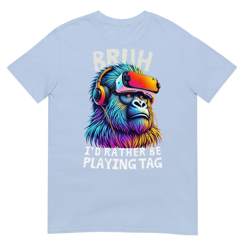 Bruh Id Rather Be Playing Boys Kids Adult Gorilla Vr Gamer Tshirt S