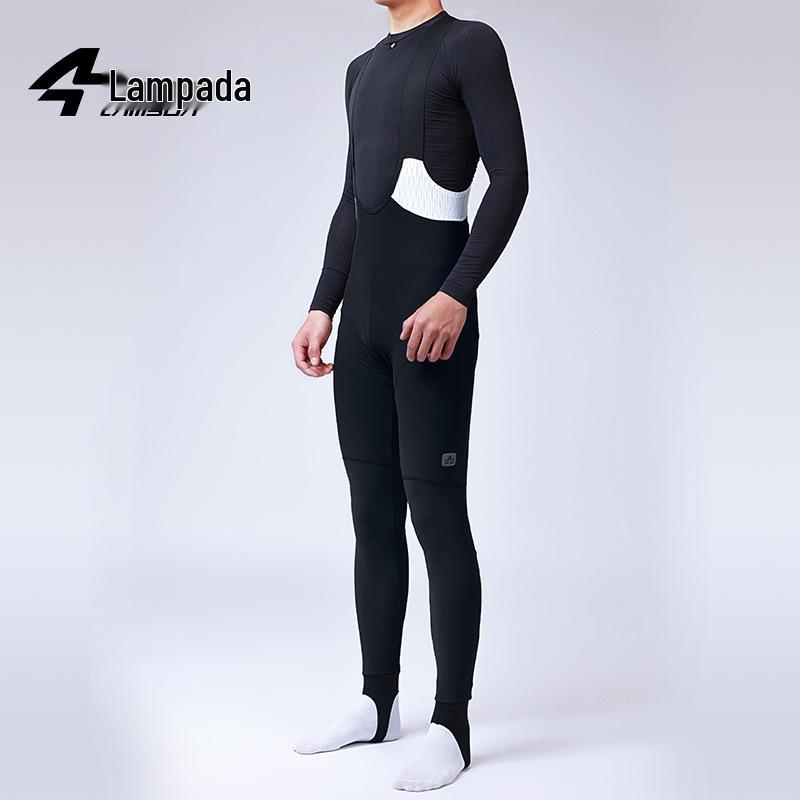 LAMEDA Bolt Double Arrow Windproof Cycling Bib Pants - Warm Fleece, Autumn/Winter Style