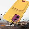 For Motorola Moto G55 5G Case Liquid Silicone Card Holder Back Phone Cover with Lanyard