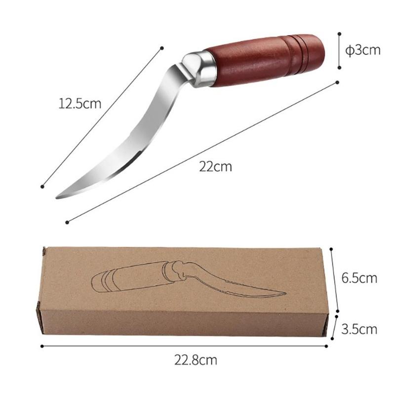 Coconut Can Opener Coconut Scraper With Wood Handle Stainless Steel Coconut Scraper For Kitchen Gadget