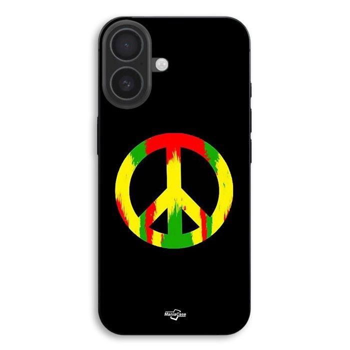 Coque de téléphone - MANIACASE - iPhone 17 - Silicone - Souple - Peace and love coloré