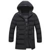 Winter New Cotton-padded Jacket Men's Korean Version of Long Down Cotton-padded Jacket Padded Hooded Plus Size Cotton-padded Jacket Men.