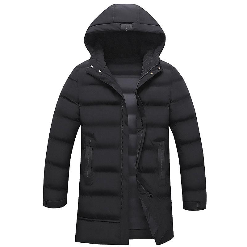 Winter Neue Baumwollgepolsterte Jacke Herren Koreanische Version Lange Daunen Baumwollgepolsterte Jacke Gepolstert Kapuze Übergröße Baumwollgepolsterte Jacke Herren.