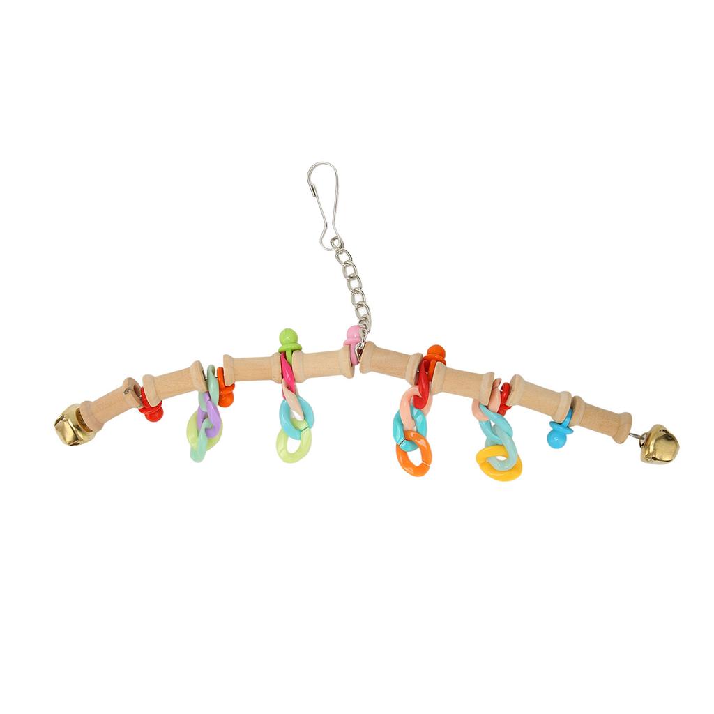 15pcs Bird Swing Chewing Toy Colorful Bite Resistance Parrot Swing Toys Set for Finch Budgie