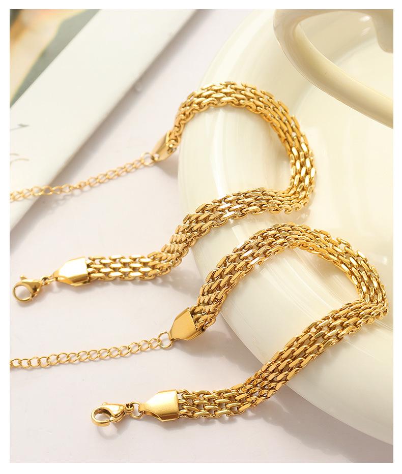 Brățară Trendy Unisex din Oțel Titan Aur 18k: Stil european și american