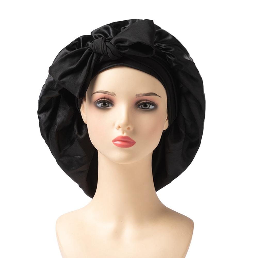 Solid Color Hair Care Cap Satin Material Satin Sleep Bonnet Protective Hair Bonnet For Women