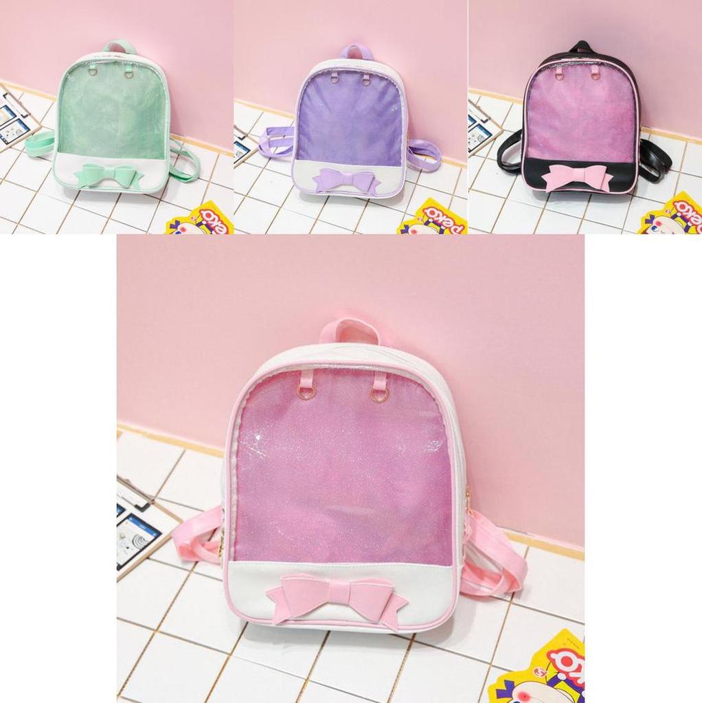 Premium Quality 6 Colors Clear Ita Bag Transparent Itabag Pin Display Backpack For Kids