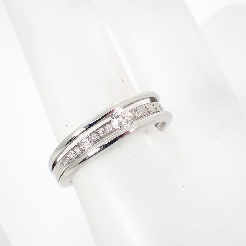 [Used] Pt900 Diamond Ring/Size 10/j59-9