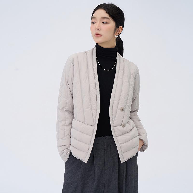 Trendy Women's Slimming V-neck Down Vest - Winter 2026 Fashion, Casual Wear with Gentle Light and White Duck Down