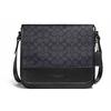 Gotham 27 Bolsa Tiracolo Masculina em Lona Revestida com Logotipo Monograma Clássico e Pele de Bezerro Carvão C2681-JICHR