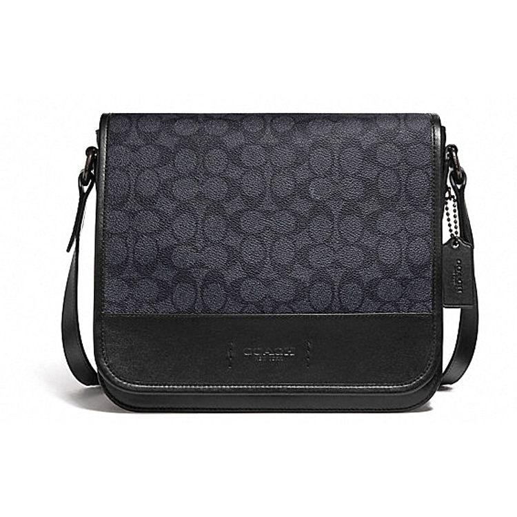 Coach Gotham 27 Classic Monogram Logo Coated Canvas And Calfskin Messenger Bag Men Messenger Bag Charcoal C2681-JICHR