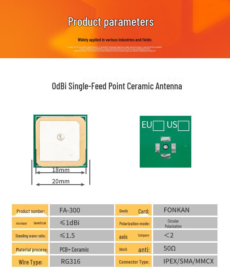 UHF RFID Passive Reader Writer with Long-Distance Ceramic Antenna for Card Reading