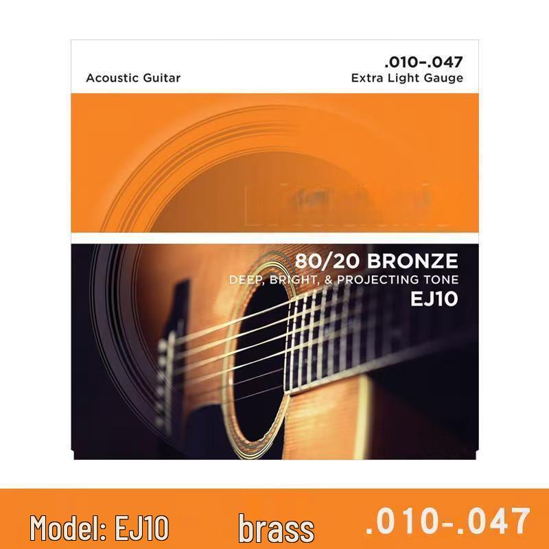 Acoustic & Electric Guitar Strings: DDLO Folk, EZ Brass, EJ Phosphor Bronze, EXL Electric.