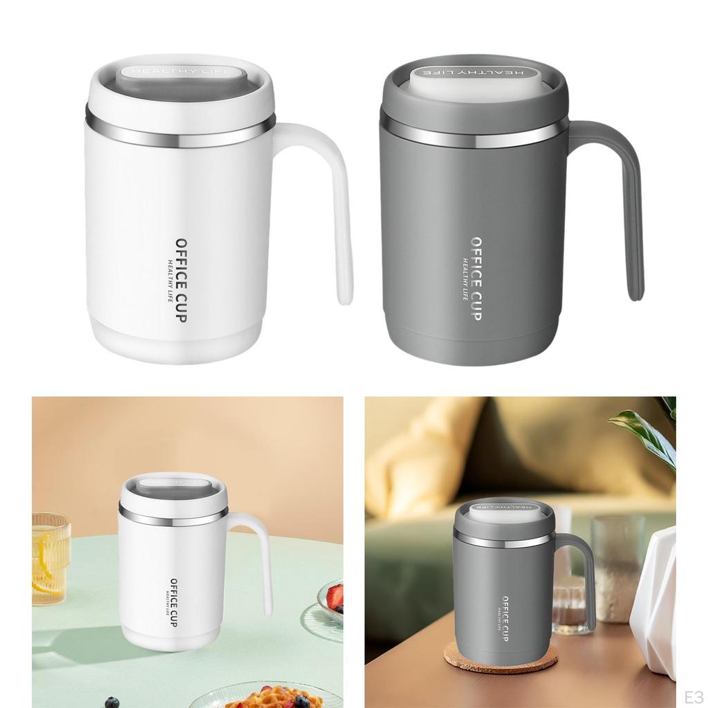 Insulated Cup Car Water Drinking with Lid Large Capacity Stainless Steel Thermal Coffee
