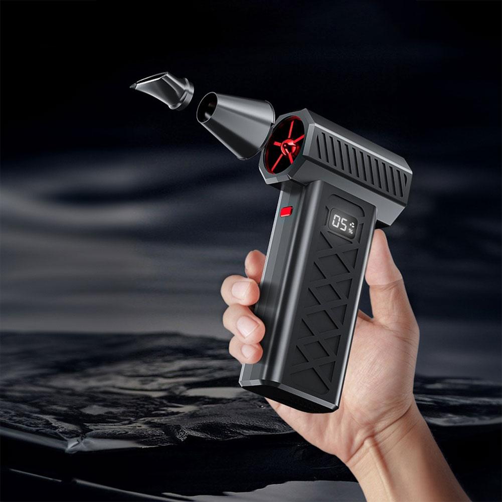 Dust Blower with LED Display Dust Cleaner 6 Speeds Powerful Air Blower Turbo Fan for Car Computer Home Office Dust Cleaning