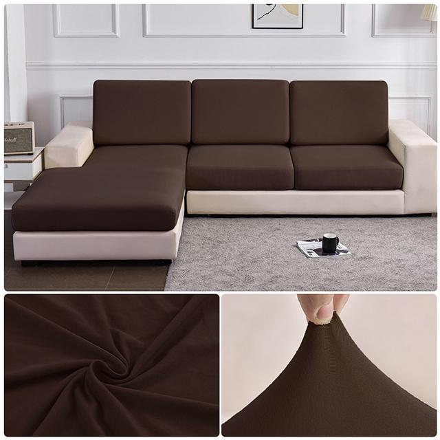 Elastische bankzitkussenhoes Polyester bankhoezen Wasbaar Afneembaar Meubilairbeschermer Hoekfauteuil Bankkussenhoes Normal Size (M)-1pc