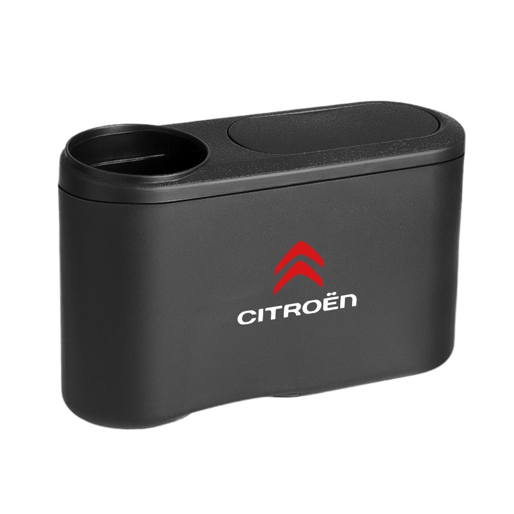

ABS Car Door Side Hanging Trash Can With Water Bottle Holder Trash Bin For Citroen C1 C3 C4 C4L C5 C6 VTS C-ELYSEE C4L DS3 DS ZX