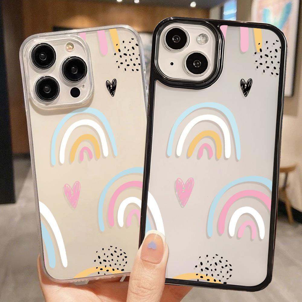 Acrylic Phone Case for iPhone 11 12 13 14 Pro 12 14 16 Pro Max for Samsung A16 A36 A56 S24 FE High-quality Painted Anti-fall Mobile Phone Case