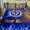 Custom Text Printed Rug Leicester City Non Slip Floor Carpet For Home Room Decor