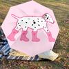 1PC Dalmatian Rainboots Umbrella-8-Rib Reinforced Portable Folding Travel Suitable for All Seasons Outdoor Daily Use-J329