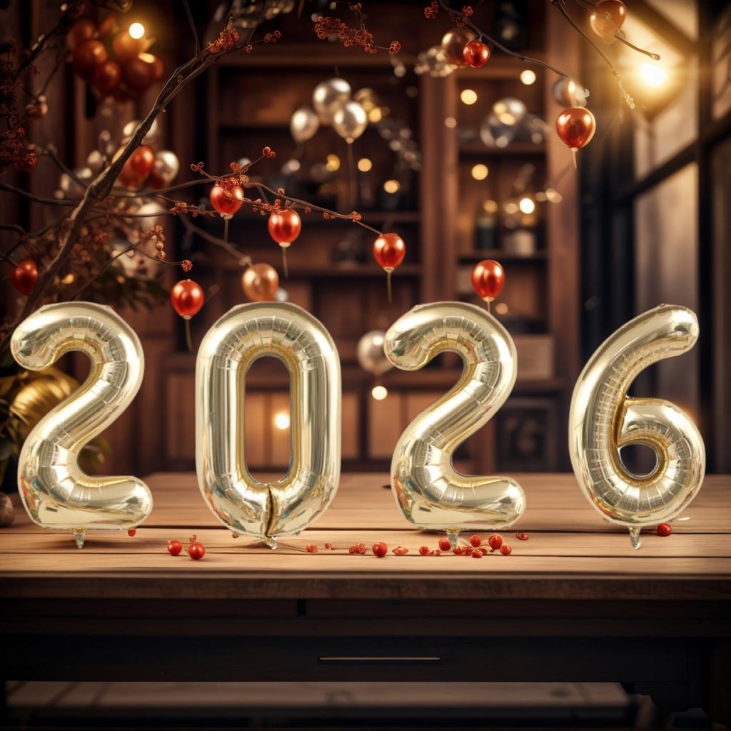 40Inch Big Foil Birthday Balloons Helium Number Balloon 2026Happy New Year Wedding Party Decorations Shower Large Figures Globos