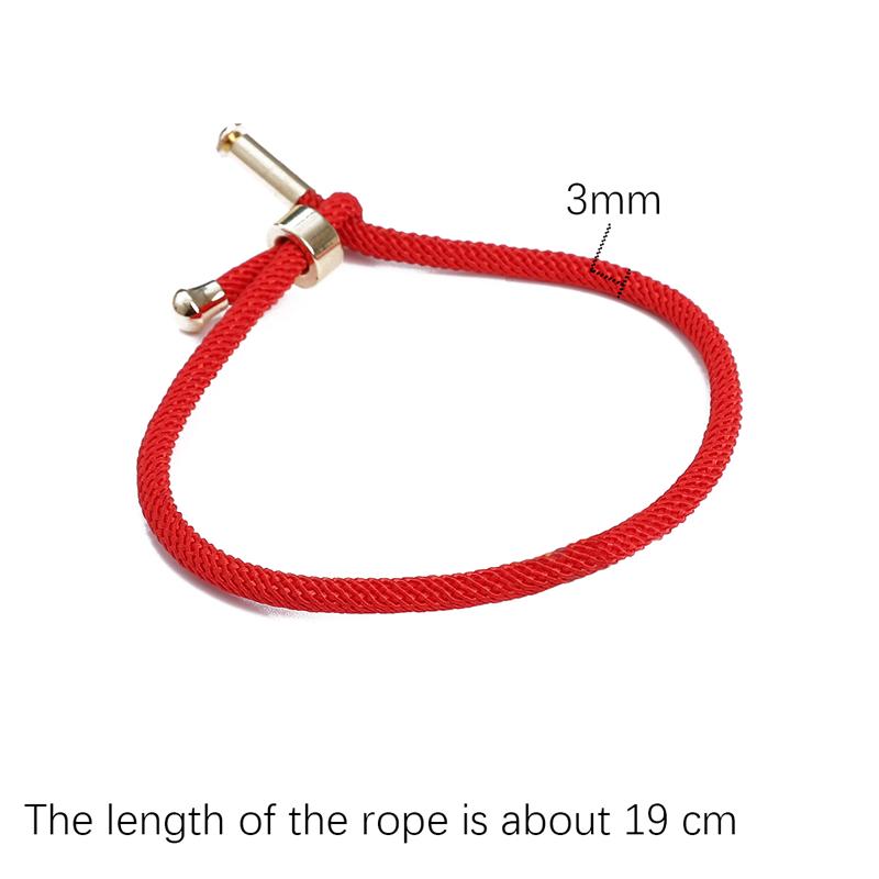 Halvferdig Justerbart Flettet Rødt Tau For DIY Smykkefremstilling Perling Armbånd