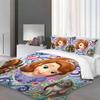 Gift Christmas Quilt Cover Princesa Sofia 3-Piece Bedding Set,Queen Size, Includes Duvet Cover, Pillowcases, Machine Washable.