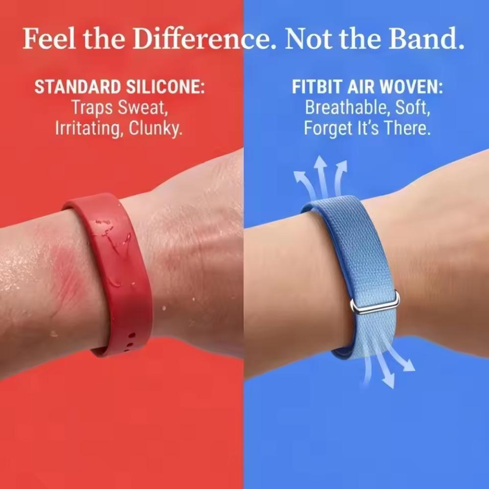 Official 1:1 Nylon+Silicone Loop Wristband for Google Fitbit Air Comfortable Wristband for Google Fitbit Air Bracelet Watchband 3