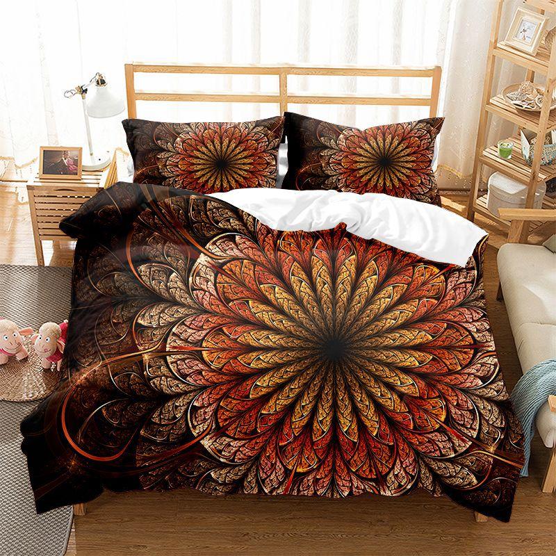 Datura,mandala Comforter Bedding Sets Luxury, European Flowers Comforters Cover For King Beds, Duvet Cover Set For Boho, 228x228