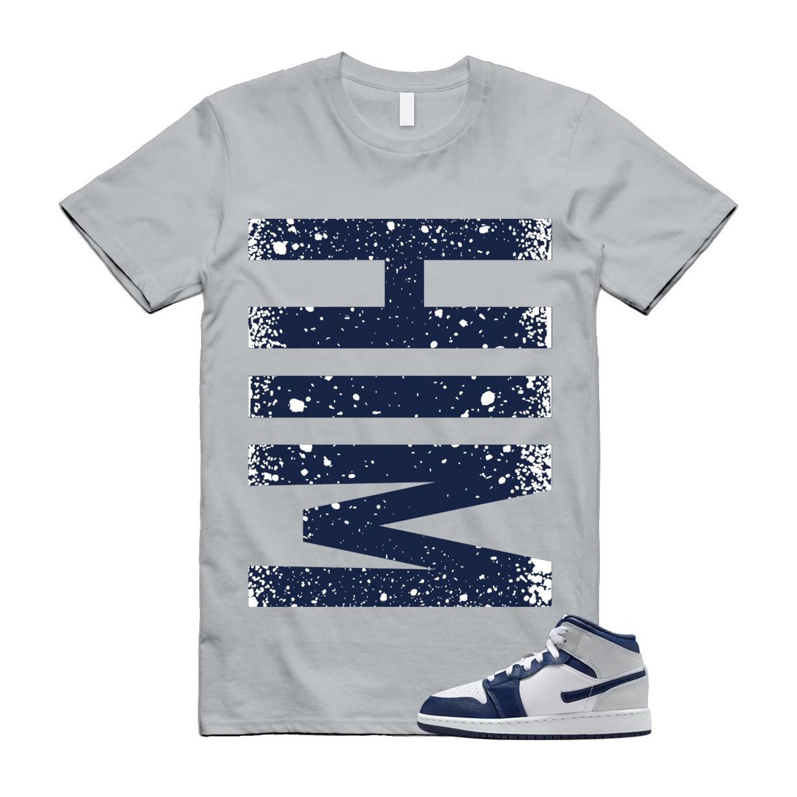 1 Light Smoke Grey Obsidian Midnight Navy Blue White Mid T Shirt Match HIM VERT 2XL