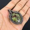 Dragon Blood Stone Pendant, Handmade Gemstone 999 Copper Wire Wrap Pendant Antique Jewelry, For Gift Copper Jewelry
