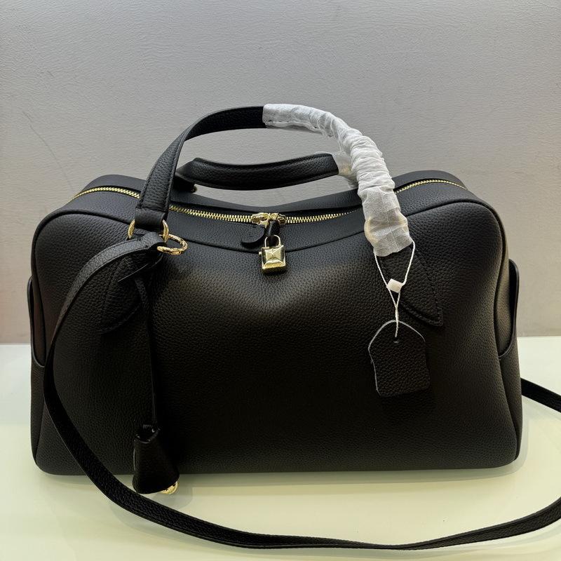 

2025 Новый стиль Натуральная кожа Женская сумка Верхний слой Коровья кожа Сумка LP Rider Ручная переноска Защитная Мотоциклетная Винтажная Кожа с масляной восковой пропиткой Сумка на одном ремне 38x17x22cm чёрный