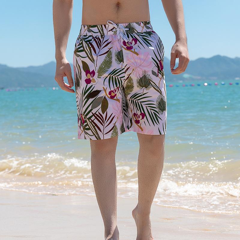 Beach Pants Surfing Swimming Printed Men S Shorts Loose Casual Vacation Shorts Men S Five-Point Seaside Quick-Drying Beach Pants M