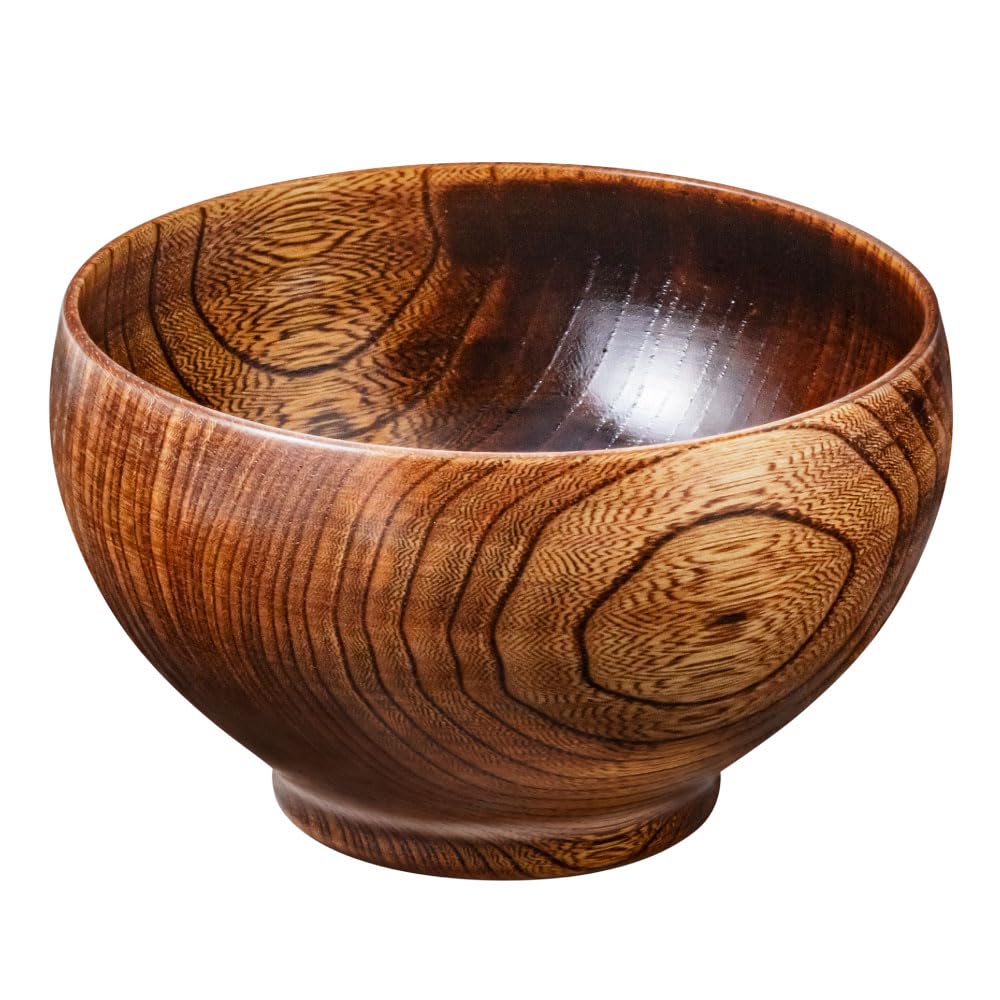 Yamanaka Lacquerware Bowl with Hare to Ke Diameter x 7cm 300ml Made in Natural Dishwasher &NE Hollow-Out Tea-Stained Finish, (Brown), 11.5cm Height,