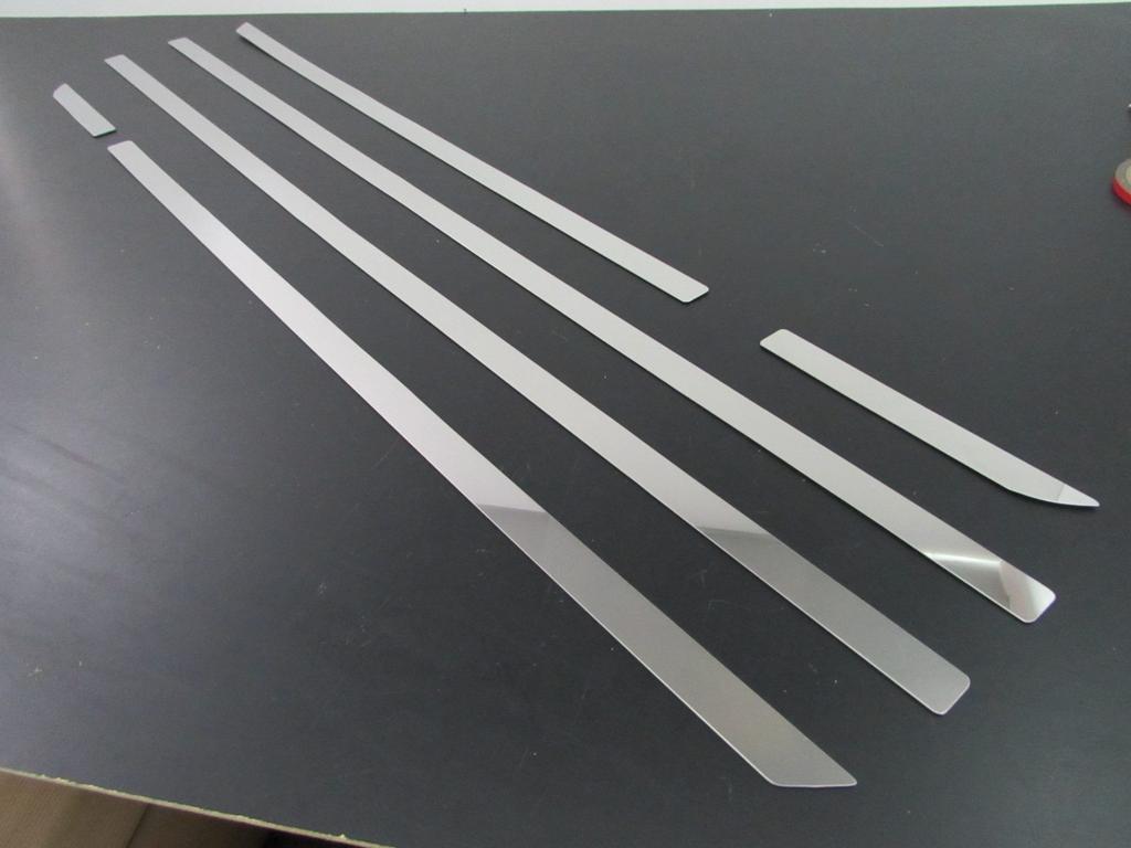 BRIGHTZ Finish Stainless Steel Side Door Moulds for Mark II Blit 3846 Ultra-Mirror (6-Piece Set) (110 Series) [SID-MOL-063]