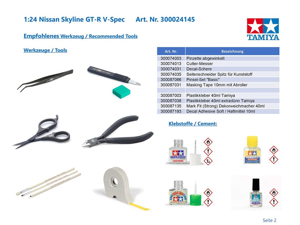 Tamiya Sportwagen Serie 145 Nissan Skyline R33 Plastikmodellbausatz 24145 1/24 Nein. GT-R V-Spec