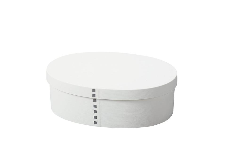 Tatsumiya Magewappa Antibacterial Lunch Large Matte Bento Single-Tier Box, (800ml), White, "Magewappa Monotone" (Product Code 303018)